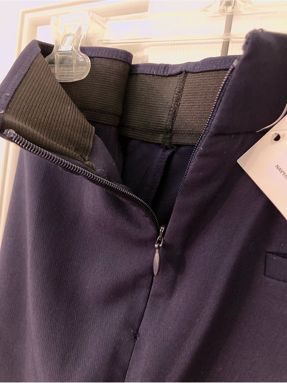 a new day Navy Cropped Side Zip Trousers - Picture 5 of 9